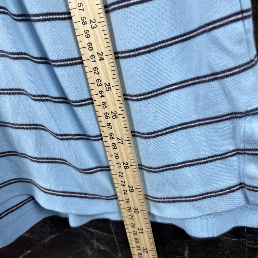 Polo Ralph Lauren Men's Blue Striped Vtg Polo Shirt Large
